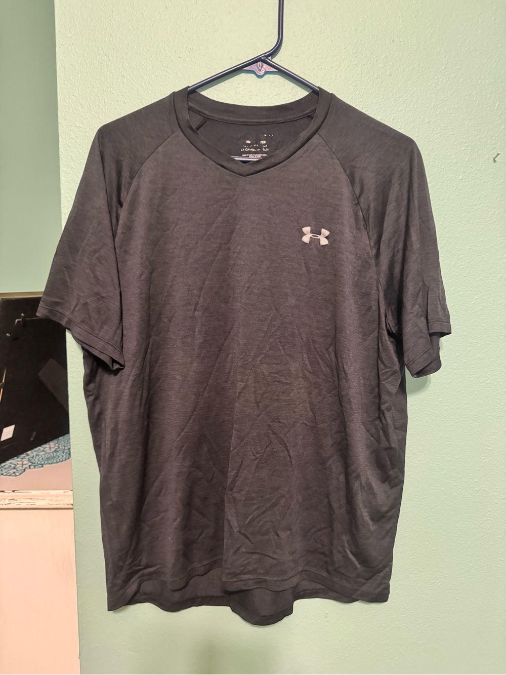 Under Armour Black Short Sleeve Performance Tee with Reflective Logo